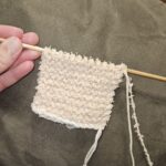 Knitting the cotton dish scrubber pad