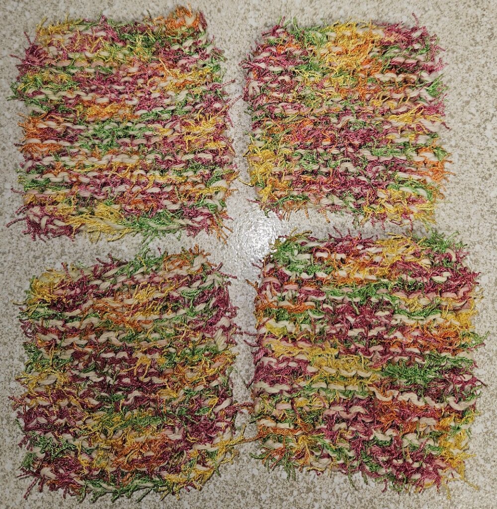 4 of my old homemade dish scrubbers