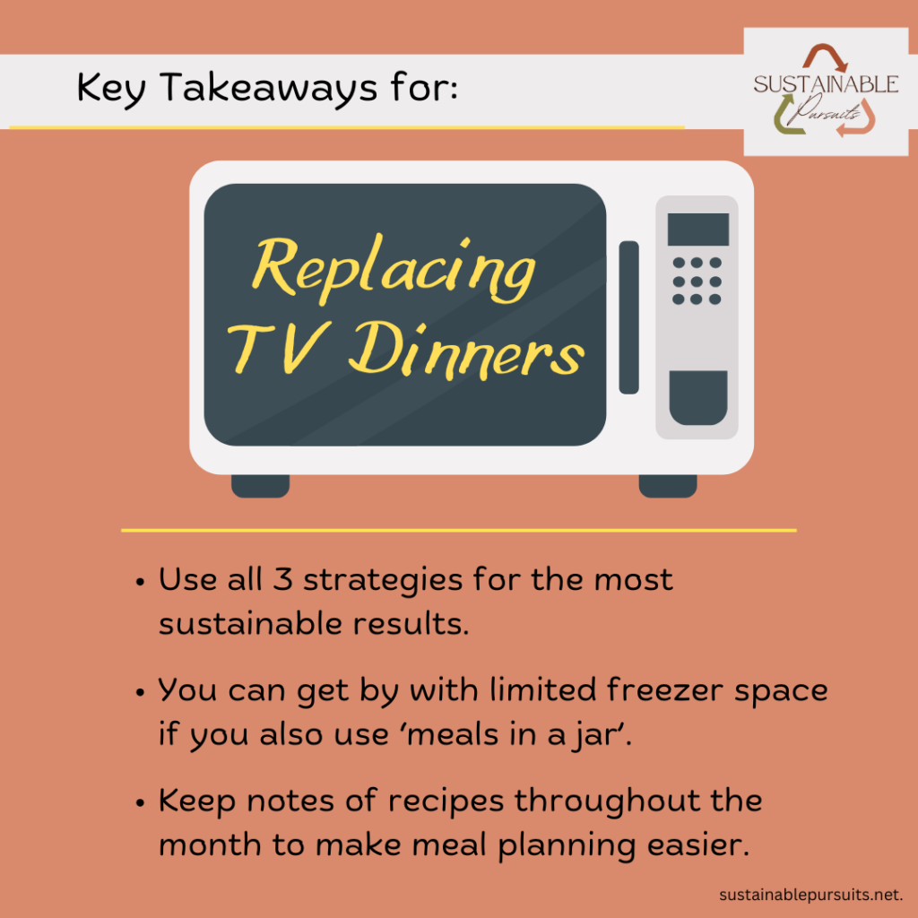 Key takeaways for the 3 strategies to replace TV dinners this month